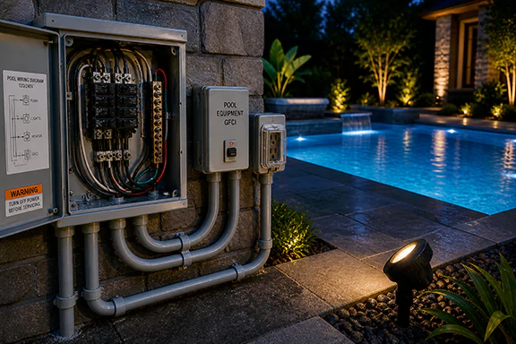 pool equipment wiring installation